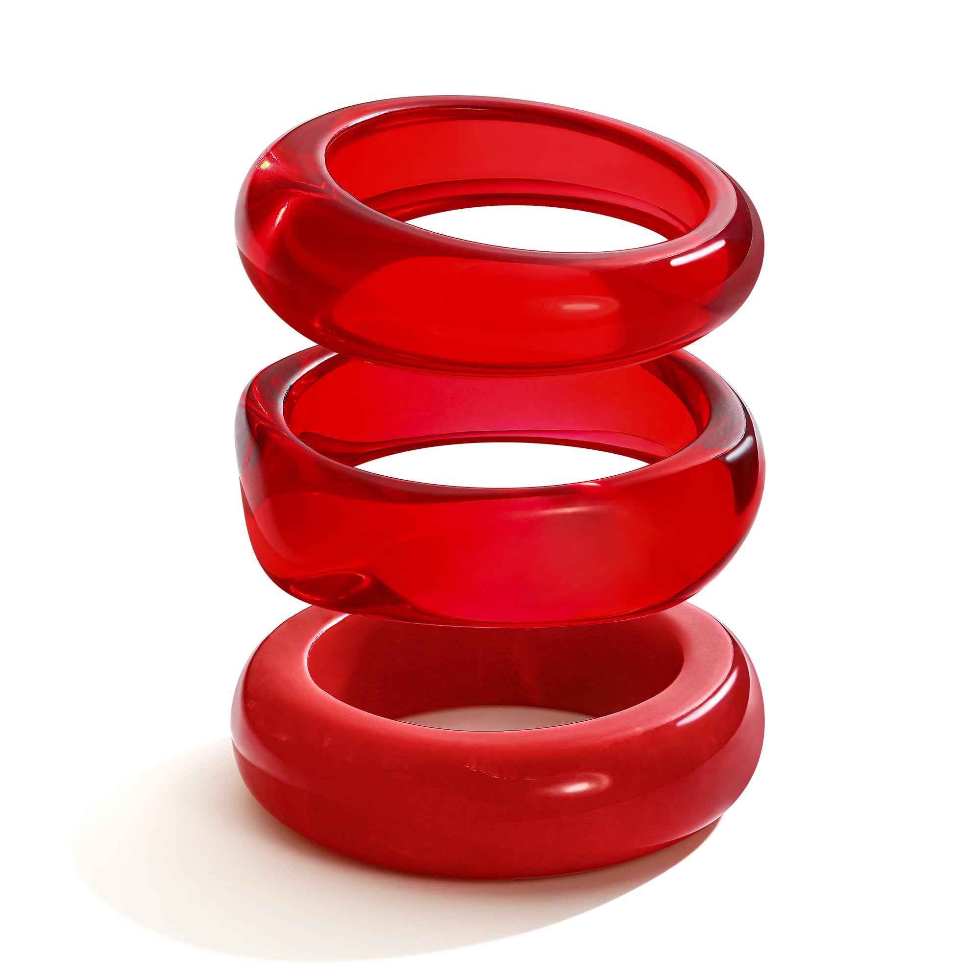 Amazon.com: WOWORAMA Resin Acrylic Chunky Bangle Bracelets Set for